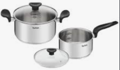 ຊຸດໝໍ້ກະທະTEFAL E308S474 PRIMARY SET 4PCS DCPW.LID+STW20 W.LID